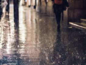 Artist Paints Of People Walking In The Rain